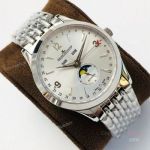(JLF) Swiss Copy Jaeger-Lecoultre Master Calendar with Moonphase Silver Dial Watch